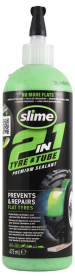 Slime 2 az 1-ben Prémium tömlő és gumiabroncs-tömítő folyadék, 473 ml