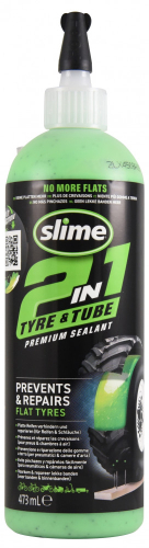 Slime 2 az 1-ben Prémium tömlő és gumiabroncs-tömítő folyadék, 473 ml