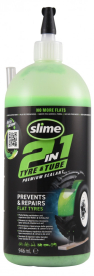 Slime 2 az 1-ben Prémium tömlő és gumiabroncs-tömítő folyadék, 946 ml