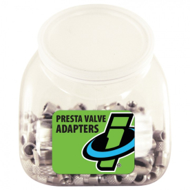 Presta (Francia) szelep adapter gumitömítéssel műanyag poliéderben 150 db-os G3612
